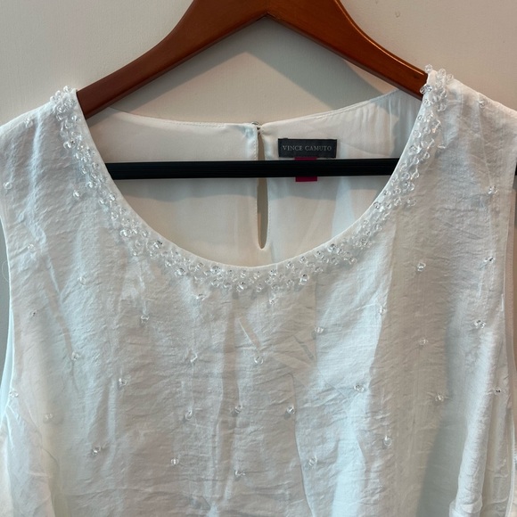 Vince Camuto  Sleeveless Top AFTERGLOW IN IVORY - Picture 4 of 16